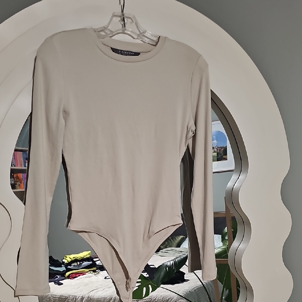 Cream Long Sleeve Bodysuit